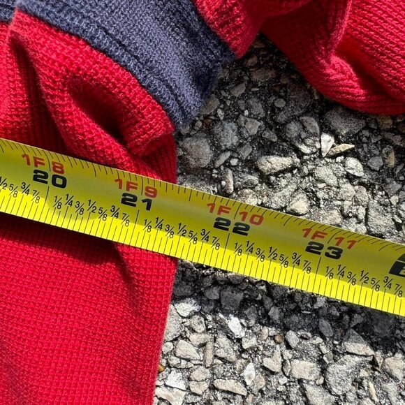 Vintage 2000s‎ Polo Sport Red Navy Striped Shirt - Picture 7 of 8